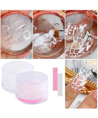 2 Pcs Nail Stamper Silicone Jelly Stampers French Tip Nail Art Stamper French Smile Line Tools DIY Nail Decor - Buy Online on GoSupps.com