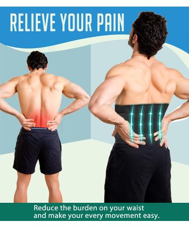 Buy NANOOER Back Brace for Men & Women - Lower Back Pain Relief Posture Correction Anti-Skid Support Belt (Small Black - Buy Online on GoSupps.com
