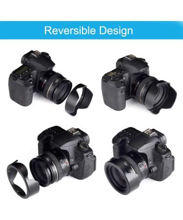 Veatree 58mm Lens Hood Set for Canon EOS DSLR Cameras - Compatible with EF-S 18-55mm & RF 24-50mm - Replacement for Canon EW-63C - Buy Online on GoSupps.com