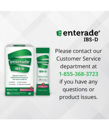 enterade IBS-D Powder Packets for IBS Relief of Symptoms from Irritable Bowel Syndrome with Diarrhea (IBS-D) Mixed Berry 30 Single-Serving Powder Packets Mixed Berry 3 pack (30ct) - Buy Online on GoSupps.com