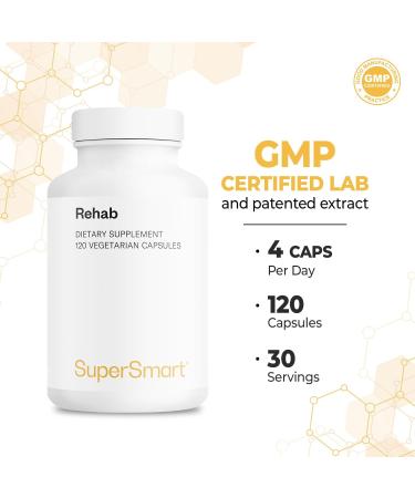 Supersmart - Rehab (Advanced Formula) - with Kudzu, Silymarin, Ginger Root, Benfotiamine - All-in-1 Supplement | Non-GMO & Gluten Free - 120 Vegetarian Capsules - Buy Online on GoSupps.com