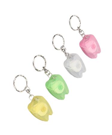 Buy Dental Floss Key Rings - Portable Tooth Picks & Keychain Floss for Oral Care | High-Strength Plastic Dental Tools - Buy Online on GoSupps.com