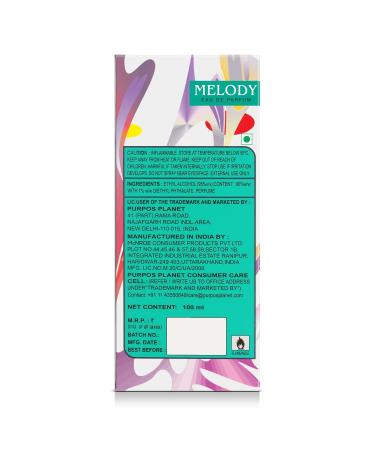 Melody Perfume For Women Eau De Parfum Spray Floral Citrus 100 ML Mild Fragrance Long Lasting Fragrance/Morning Fresh Feeling/Women s Perfume - Buy Online on GoSupps.com