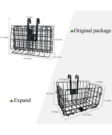 Metal Bike Basket for Adult Bikes - Front Handlebar & Rear - Foldable Pannier Carry Case - Buy Online on GoSupps.com