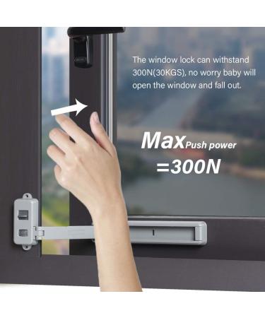 EUDEMON Childproof Window Lock Baby Safety Window Restrictor Easy to Install and Use 3M VHB Adhesive no Tools Need or Drill (Grey) - Buy Online on GoSupps.com