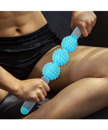 Portable Muscle Massage Spiky Ball & Yoga Tab - Cellulite & Fascia Relief Device for Back Arms Legs & Hips - Best International Shipping - Buy Online on GoSupps.com