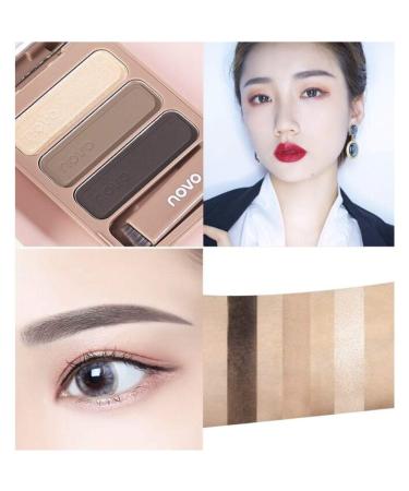 3 Colors Eyebrow Powder Palette Set - Waterproof Long Lasting Easy Application with Brush & Mirror | Gray Brown - Buy Online on GoSupps.com