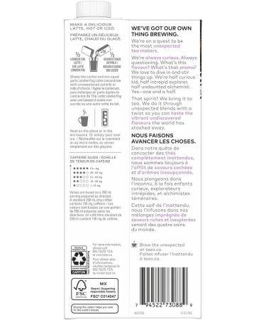 TAZO London Fog Latte Concentrate - 946 mL (Pack of 1) Caffeinated - Buy Online on GoSupps.com