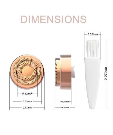 Gominyuf Facial Hair Remover Replacement Heads - Compatible with Finishing Touch Flawless Gen 2 | 4 Pieces & Cleaning Brush - Buy Online on GoSupps.com