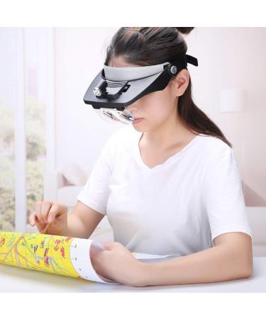 Headhand Magnifier Glasses with Lamp Old Man Reading Magnifier 1.2X 1.8X 2.5X 3.5X HD Lens Repair Circuit Board Mobile Phone Watch Identification Coin Calligraphy Stamp Tool Good Times - Buy Online on GoSupps.com