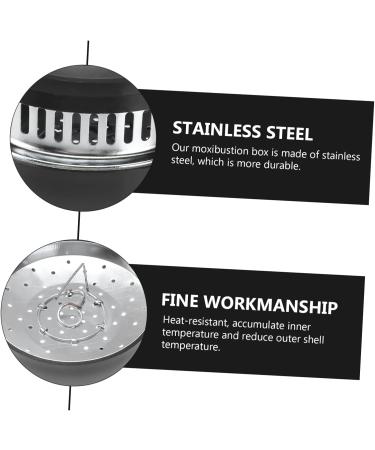 Buy Gleavi 6-Piece Acupuncture Pain Relief Set - High Steel Container & Portable Heat Burner for Home & Office | Smoke-Free Mugwort Cover - Buy Online on GoSupps.com