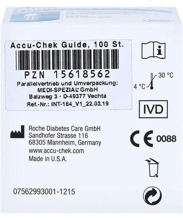 Accu-Chek Guide Test Strips - 100 Pieces for Accurate Blood Glucose Monitoring | International Shipping Available - Buy Online on GoSupps.com