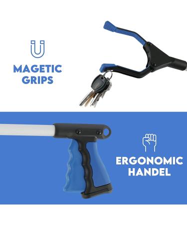 Grabber Reacher Tool 32 - 2 Pack with Magnetic | Lightweight Mobility Aid for Elderly | Foldable Litter Picker and Garden Grabber - Buy Online on GoSupps.com