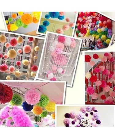 Paper Pom Poms Set - 15 Pcs of 10, 12, 14 Inch - Ideal for Wedding, Birthday, and Outdoor Decor - Buy Online on GoSupps.com