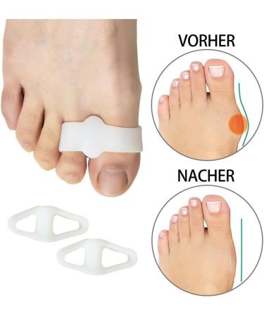 Xwanli 4 Silicone Soft Gel Toe Spreader | Hallux Valgus Therapy & Pain Relief for All Ages - Buy Online on GoSupps.com