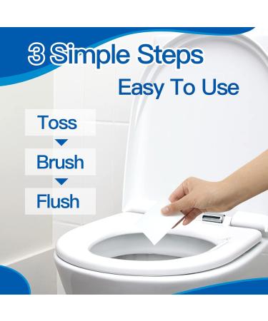 Eco-Friendly Toilet Cleaner Strips | 120 Quick Foaming Sheets - Biodegradable Plastic-Free Ocean Dew Scent - Buy Online on GoSupps.com