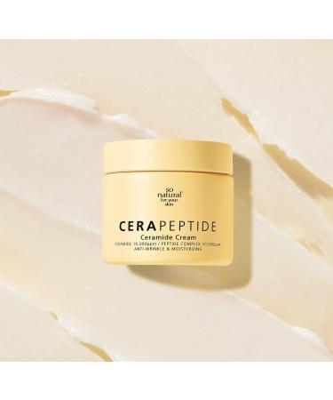 So Natural Powder4room Cera Peptide Cream 2.36 fl oz | Intensive Moisturizing Cream for Dry Skin | Peptide-Enriched Hydration - Buy Online on GoSupps.com