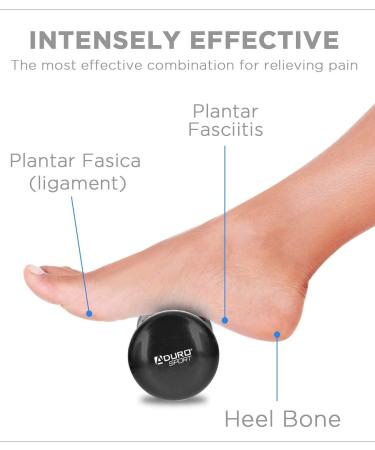 Aduro Foot Massager Roller - Pain Relief Therapy for Feet | Reflexology and Acupressure Tools (Black) - Buy Online on GoSupps.com