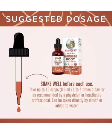 Organic Ashwagandha Root Liquid Drops for Natural Calm and Stress Support - Vegan & Non-GMO (60 Servings) - Buy Online on GoSupps.com