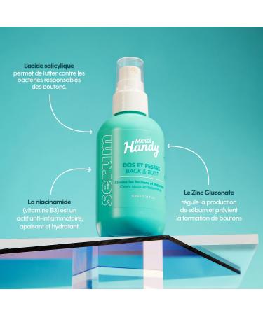 Merci Handy - Body Serum Bikini Aisselles & Maillot + Body Serum Dos & Fesses 90ml x 2 - Soin quotidien - R duit les imperfections - Formule naturelle et hydratante pour une peau douce et saine Duo Bikini Dos et Fesses - Buy Online on GoSupps.com