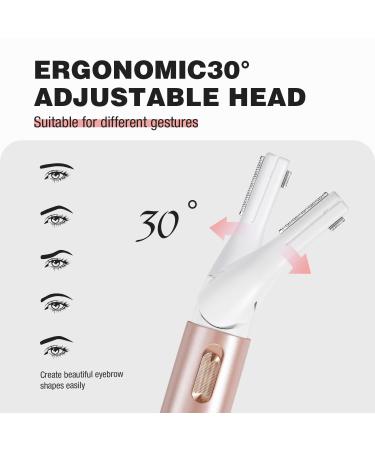 SUPRENT Women's Facial Hair Remover & Eyebrow Trimmer - Rechargeable Painless Razor for Lips Cheeks Ears Neck & Chin - Easy Clean Pink - International Shipping Available - Buy Online on GoSupps.com