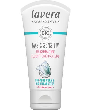 Lavera Naturkosmetik Basis Sensitiv Rich Moisturizing Cream with Organic Aloe Vera and Shea Butter 50 ml