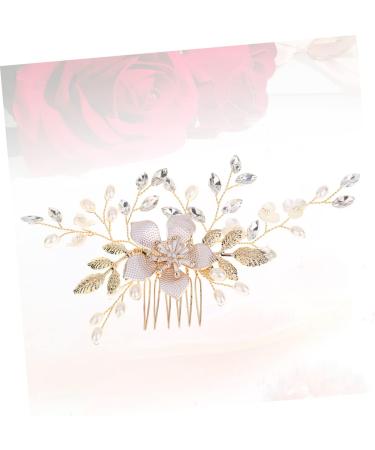 Ipetboom 1 Pc Comb for Bridal Rhinestone Headpiece Wedding Headpiece Bridal Headpiece Rhinestone Barrettes Pearl Hair Clip Hair Comb Wedding Hair Clip Accessories Bride Shell - Buy Online on GoSupps.com
