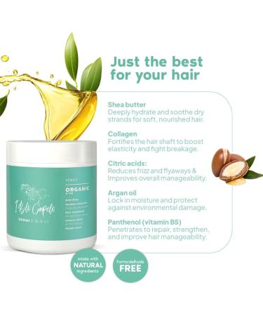 Belli Capelli Venice Hair Organic (Pack of 2) - Capilar Para El Cabello - Organic & Natural Brazilian Keratin- Anti-Frizz Volume Reduction Smoothing-2 Pack (17.6 oz/500 g) - Buy Online on GoSupps.com