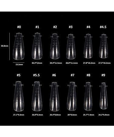 BNG 120-Piece Dual Shapes Nail Tips Set | Ballerina & Flat Square Professional Nail Extensions | Clear Polymer Gel Complete Cover - Buy Online on GoSupps.com
