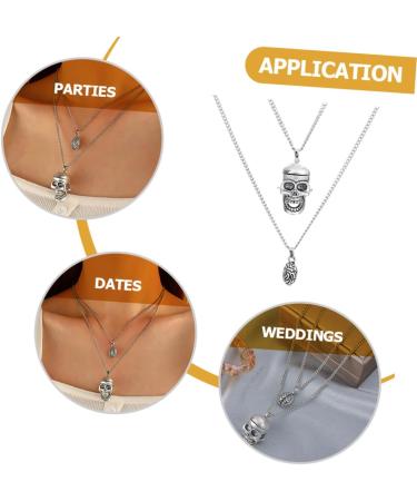 HAPINARY Clavicle Chain Skull Necklace Pendant for Men Male Neck Chain Mens Hip-hop Neck Chain European and American Lovers - Buy Online on GoSupps.com