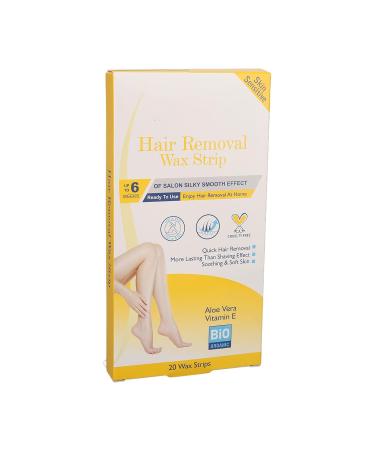 Hair Removal Wax Strips - 20 Deep-Cleaning Body Wax Strips for Women & Men | Quick & Easy at Home Waxing for Smooth Skin - Buy Online on GoSupps.com