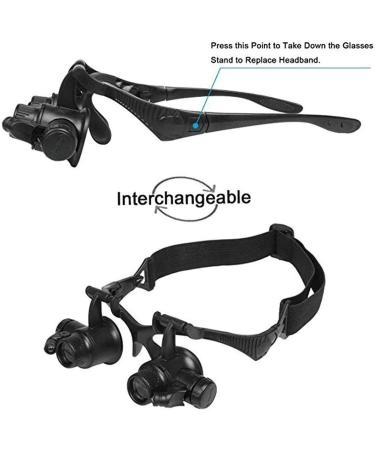 Lightweight Magnifying Glass Eight Groups of Magnification and 16 Lens Head-Mounted Magnifiers for Reading and Repaiwatches Lofty Ambition - Buy Online on GoSupps.com