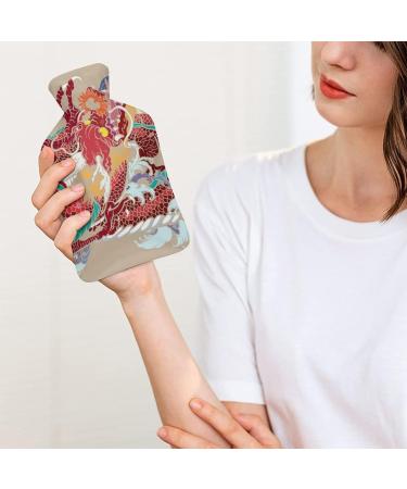 Japanese Dragon Hot Water Bottle - Rubber Pain Relief Cramps & Foot Warmer | Ideal Hot & Cold Therapy - Buy Online on GoSupps.com