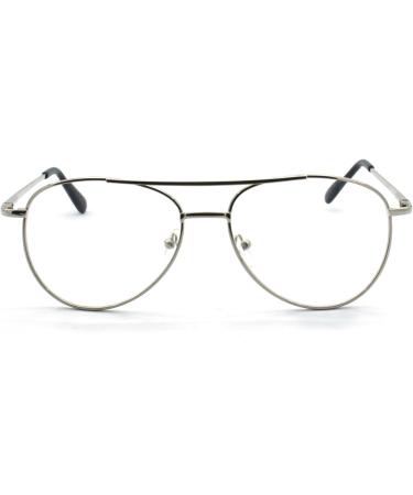 3-Pack Metal Frame Aviator Reading Glasses for Men & Women - Spring Hinge - Black Gunmetal Silver - 2.0x Magnification - Buy Online on GoSupps.com