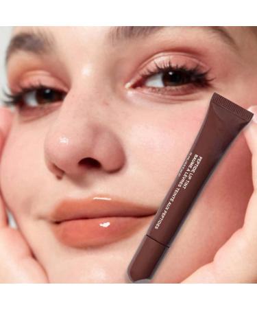 Lip Plumping Set, Shimmer Pearlescent Plumping Lip Gloss Tinted Lip Balm Lip Care Transparent, Glossy Lip Oil with Shiny Finish, Nourishing-Repairing Lip Balm (B1, 20g)