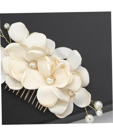 Angoily Bride Headpieces for Wedding Metal Hairpin Stick Wedding Headpiece for Bride Bridal Hair Fruit Headband Flower Hair Accessories Pore Scraper Women's Cloth Flowers Pearl - Buy Online on GoSupps.com