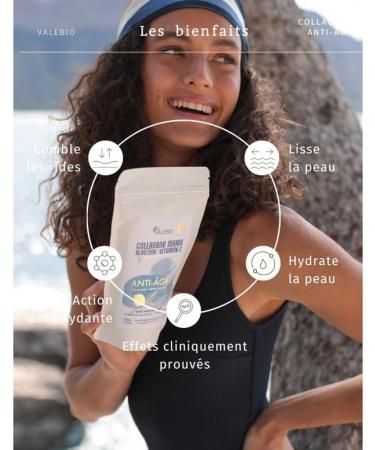 Marine Collagen Powder Type 1-3 & Vitamin C | Pear Flavor | Anti-Aging & Anti-Wrinkle | 150g | 1 Month Treatment | Made in France | Valebio - Buy Online on GoSupps.com