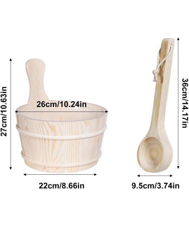 Sauna Bucket Cedar | 4L Sauna Kit Indoor Cedar | Spa and Sauna Accessories for Homes Bathrooms and Rooms Bathroom for - Buy Online on GoSupps.com