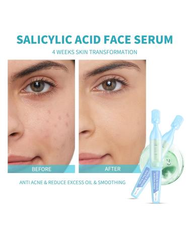 Salicylic Acid Serum for Face | Hydrating Anti-Aging Formula with Glycolic & Azelaic Acid - 30 Ampoules | Redness Relief & Smoothing - Buy Online on GoSupps.com