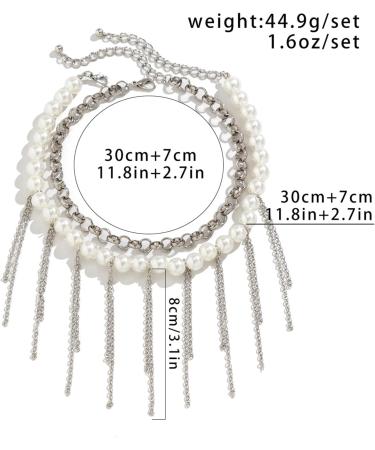 Vsilay Lianxue Vintage Imitation Pearl Necklace - Double Layer Clavicle Chain Fashion Jewelry for Women | Ship Worldwide - Buy Online on GoSupps.com