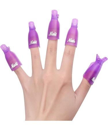 10 PCS Gel Nail Polish Remover Clips for Toenail & Finger - Purple - Buy Online on GoSupps.com
