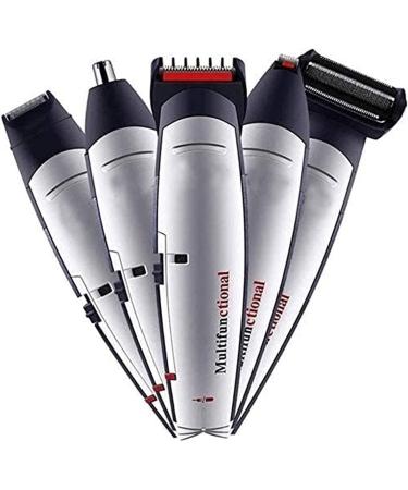 KouRy Multifunction Men's Hair Clipper & Beard Trimmer - 5 in 1 Waterproof Cordless Grooming Kit for Mustache Nose Ear & Facial Hair - Buy Online on GoSupps.com