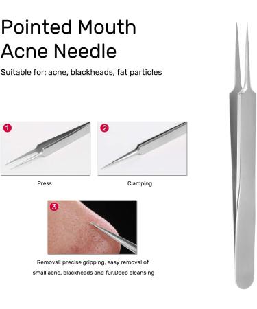 Blackhead Remover Tool JOLIFILE Upgraded 9 Pcs Pimple Popper Tool Kit Extractor Tools with Tweezers Removal Comedone Whitehead Set Large Size-Silver - Buy Online on GoSupps.com