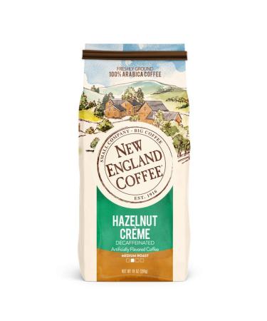 New England Hazelnut Crme Decaf Coffee , Ground, 10-ounce Bags (Pack of 3) Hazelnut Creme Decaf 10 Ounce (Pack of 3)