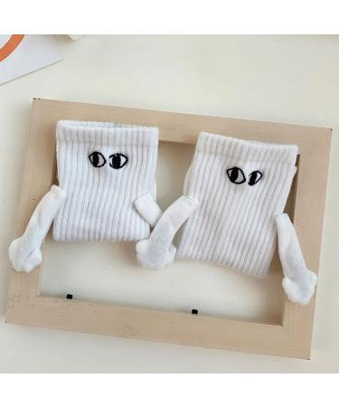 3D Doll Couple Socks - Funny Magnetic Novelty Cotton Crew Socks (White, 1pcs) - Buy Online on GoSupps.com