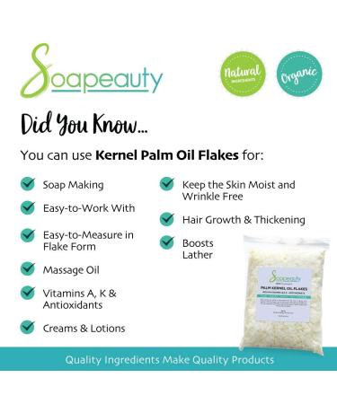 Palm Kernel Oil Flakes - Pure Unrefined Oil for Soap Making & Cosmetics - 32 OZ Pack - Buy Online on GoSupps.com