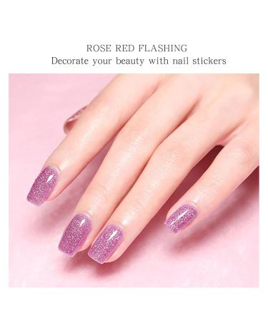 JMEOWIO Pink Nail Foil Glitter - Self-Adhesive Nail Stickers & Decoration for Stunning Nail Designs | International Shipping Available - Buy Online on GoSupps.com
