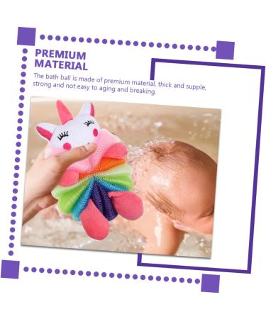 FRCOLOR Bath Scrubber Children's Cartoon Style Skin Scrubber Cleaning Tool Cartoon Bathroom Balls Body cleansers Body Skin Scrubbing Tool Baby Comfortable Cartoon Style Bath Ball - Buy Online on GoSupps.com