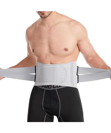 Low Back Pain Relief Belt Adjustable Lumbar Brace Scoliosis Fitness white XXL - Buy Online on GoSupps.com