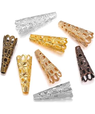 50pcs Multicolor Bugle Cone Bead Caps Crystal Pendant End Caps for DIY Jewelry Making Supplies - Buy Online on GoSupps.com